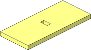 ~Electric Train  4.5V On/Off Switch Brick  2 x  4 Bottom Plate