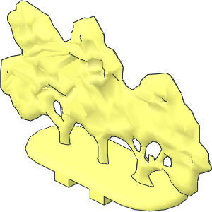 Plant Flat Bush with Solid Base with Feet