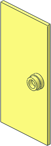 ~Glass for Door 1 x 4 x 6 with 3 Panes and Stud Handle ~Glass for Door 1 x 4 x 6 with 3 Panes and Stud Handle