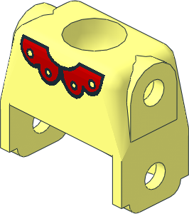 Figure Fabuland Torso with Red Collar Pattern