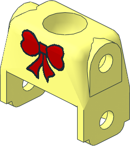 Figure Fabuland Torso with Red Bow Tie Pattern Figure Fabuland Torso with Red Bow Tie Pattern