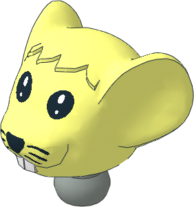 Figure Fabuland Mouse Head  1 with Neck