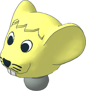 Figure Fabuland Mouse Head 2 with Neck Figure Fabuland Mouse Head 2 with Neck