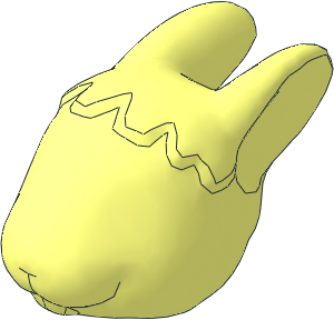 ~Figure Fabuland Bunny Head without Pattern ~Figure Fabuland Bunny Head without Pattern