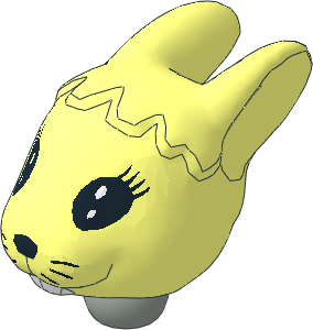 Figure Fabuland Bunny Head 2 with Neck Figure Fabuland Bunny Head 2 with Neck