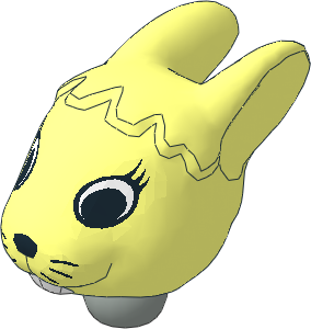 Figure Fabuland Bunny Head  3 with Neck
