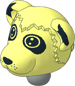 Figure Fabuland Panda Head with Neck Figure Fabuland Panda Head with Neck