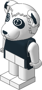 _Figure Fabuland Panda with Body Black/White/White