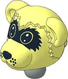 Figure Fabuland Raccoon Head 1 with Neck Figure Fabuland Raccoon Head 1 with Neck