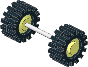 ~Axle Steel 4 x 72 LDU with Two Wheels 4 x 8 with Tyres 6/ 50 x 8 Offset Tread ~Axle Steel 4 x 72 LDU with Two Wheels 4 x 8 with Tyres 6/ 50 x 8 Offset Tread