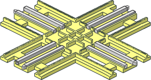 Train Track 12V Tapered Crossing