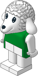 _Figure Fabuland Lamb 1 with Body Green/White/White _Figure Fabuland Lamb 1 with Body Green/White/White