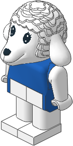 _Figure Fabuland Lamb  1 with Body Blue/White/White