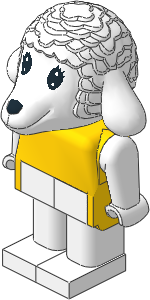 _Figure Fabuland Lamb 1 with Body Yellow/White/White _Figure Fabuland Lamb 1 with Body Yellow/White/White