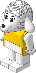 _Figure Fabuland Lamb 2 with Body Yellow/White/White _Figure Fabuland Lamb 2 with Body Yellow/White/White