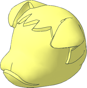 ~Figure Fabuland Bulldog Head without Pattern