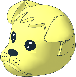 ~Figure Fabuland Bulldog Head 1 ~Figure Fabuland Bulldog Head 1