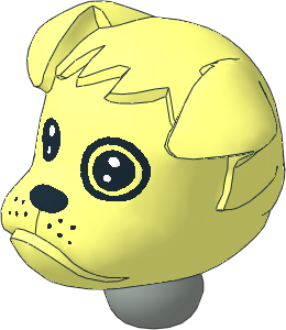Figure Fabuland Bulldog Head 2 with Neck Figure Fabuland Bulldog Head 2 with Neck