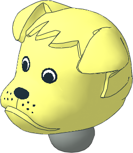 Figure Fabuland Bulldog Head 3 with Neck Figure Fabuland Bulldog Head 3 with Neck