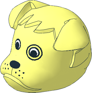 ~Figure Fabuland Bulldog Head 4 ~Figure Fabuland Bulldog Head 4