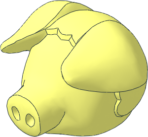 ~Figure Fabuland Pig Head without Pattern
