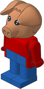 _Figure Fabuland Pig 1 with Body Red/Red/Blue _Figure Fabuland Pig 1 with Body Red/Red/Blue