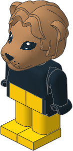 _Figure Fabuland Lion  1 with Body Black/Black/Yellow