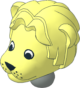 Figure Fabuland Lion Head 2 with Neck Figure Fabuland Lion Head 2 with Neck