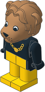 _Figure Fabuland Lion 2 w Body Black/Black/Yellow Gold Chain _Figure Fabuland Lion 2 w Body Black/Black/Yellow Gold Chain