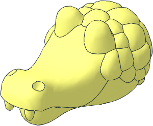 ~Figure Fabuland Crocodile Head without Pattern