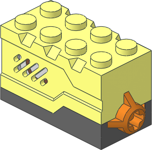 Electric Sound Brick 2 x 4 x 2 with Orange Button Electric Sound Brick 2 x 4 x 2 with Orange Button