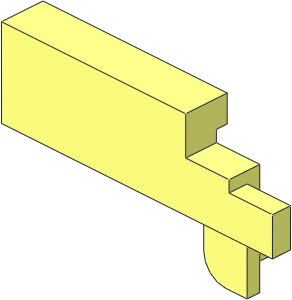 ~Garage Door Counterweight with Hinge Pin Right