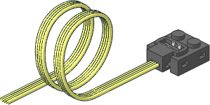 ~Electric Power Functions Coiled Cable With Dark Bluish Grey Functions Connector With PF Bottom