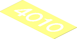 Sticker 0.8 x 1.9 with White "4010" Sticker 0.8 x 1.9 with White "4010"