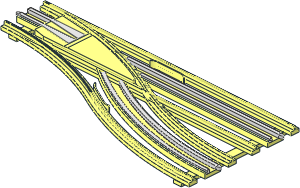 ~Train Track 12V Tapered Point Right Main Part (Needs Work) ~Train Track 12V Tapered Point Right Main Part (Needs Work)