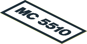 Sticker 2.7 x 1.1 with Black "MC 5510" on White Background Sticker 2.7 x 1.1 with Black "MC 5510" on White Background