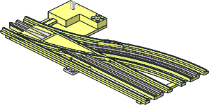 ~Train Track 12V Tapered Point Left Manual (Branching) ~Train Track 12V Tapered Point Left Manual (Branching)