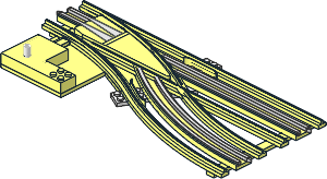 ~Train Track 12V Tapered Point Right Manual (Straight)