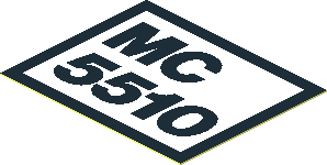 Sticker 1.6 x 1.3 with Black "MC 5510" on White Background Sticker 1.6 x 1.3 with Black "MC 5510" on White Background