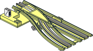 Train Track 12V Tapered Point Right Manual (Straight) Train Track 12V Tapered Point Right Manual (Straight)