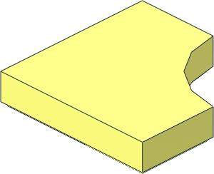 Tile  2 x  2 with  1 x  1 Quarter Circle Cutout