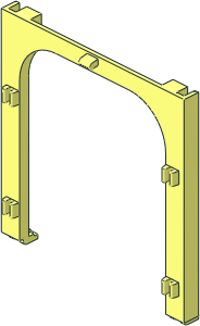 ~Fabuland House Block End Panel Arched ~Fabuland House Block End Panel Arched