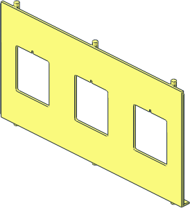 ~Fabuland House Block Side Panel with 3 Window Holes ~Fabuland House Block Side Panel with 3 Window Holes