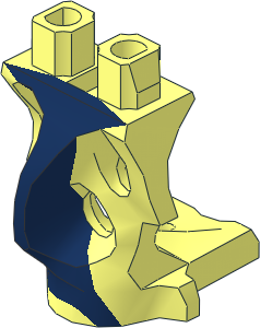 Minifig Hips Ghost with Dark Blue Pattern