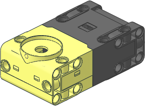 Electric Powered Up Large Angular Motor Body Assembly with Dark Bluish Grey Back Electric Powered Up Large Angular Motor Body Assembly with Dark Bluish Grey Back