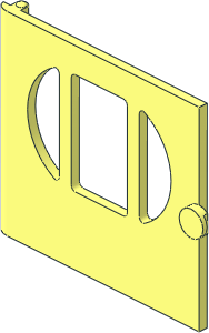 Door  1 x  5 x  3.75 with 3 Panes