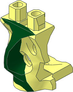 Minifig Hips Ghost with Dark Green Pattern