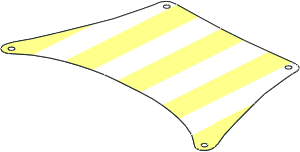 Sail 27 x 17 Trapezoidal with Thick Stripes on White Background Pattern Sail 27 x 17 Trapezoidal with Thick Stripes on White Background Pattern
