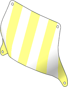 Sail 27 x 17 Trapezoidal with Thick Stripes on White Background Pattern (Formed Shape 1) Sail 27 x 17 Trapezoidal with Thick Stripes on White Background Pattern (Formed Shape 1)