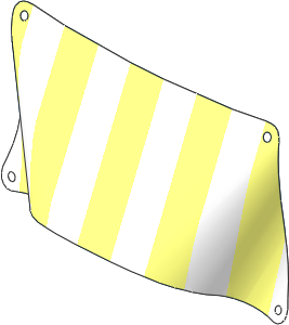 Sail 30 x 15 Trapezoidal with Thick Stripes on White Background Pattern (Formed Shape 1) Sail 30 x 15 Trapezoidal with Thick Stripes on White Background Pattern (Formed Shape 1)